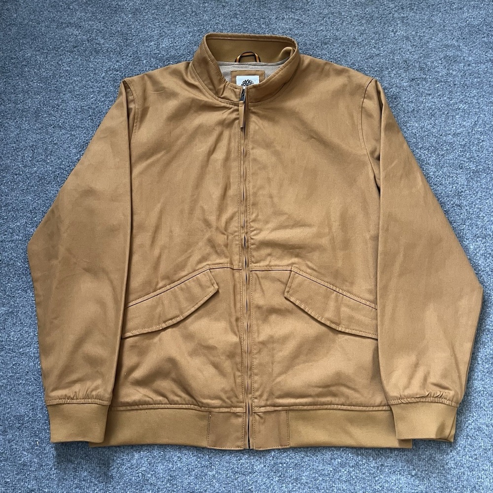 Timberland Heritage Workwear Bomber Jacket Mens XL Wheat Tan Canvas Full Zip